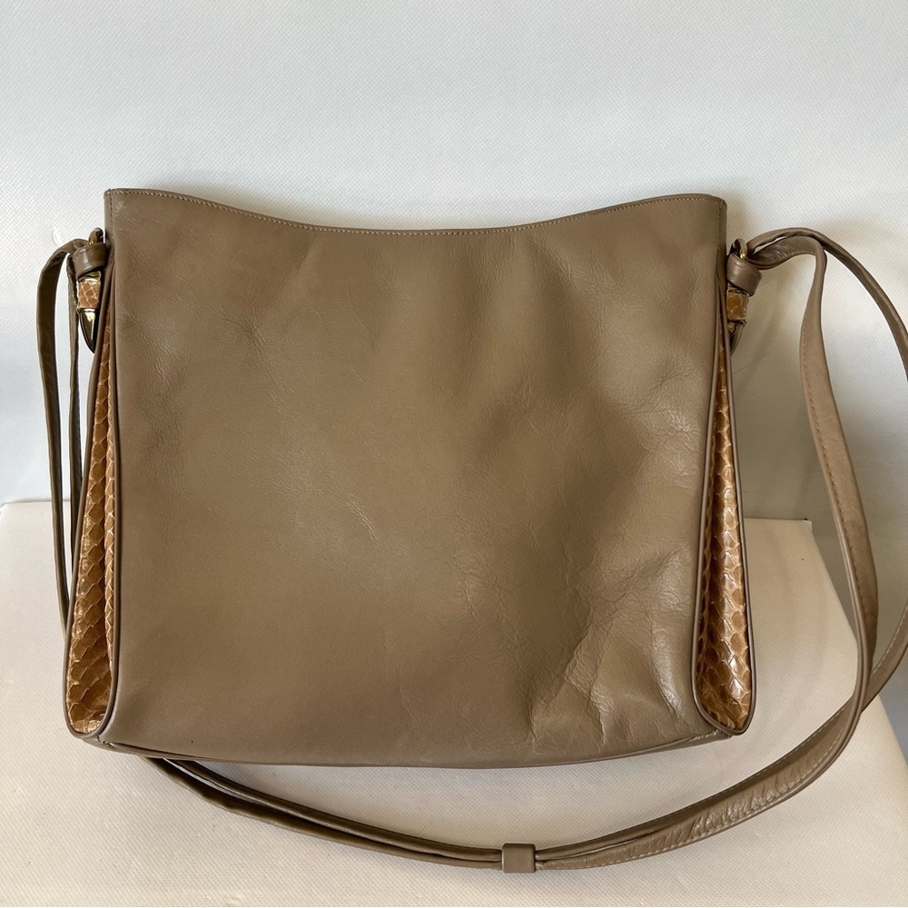 Vintage Supreme Taupe Tan Snake Leather Bag